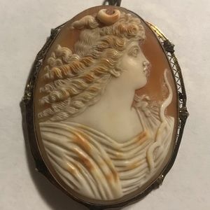 Antique “Diana the Huntress” Edwardian Cameo 10k